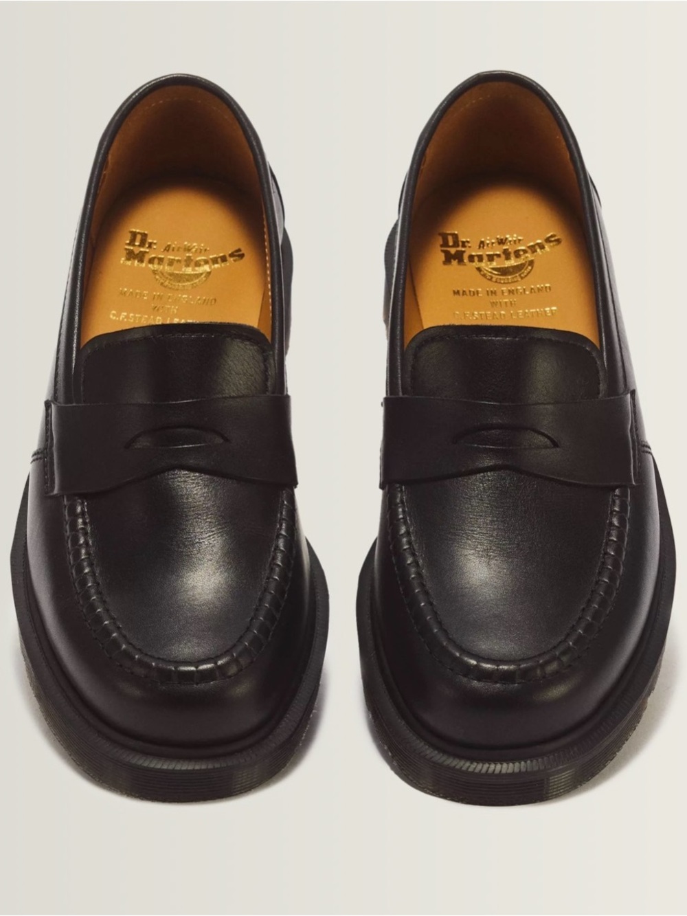 Dr Martens Sz 13 Delapre Made In England Black Leather Loafers